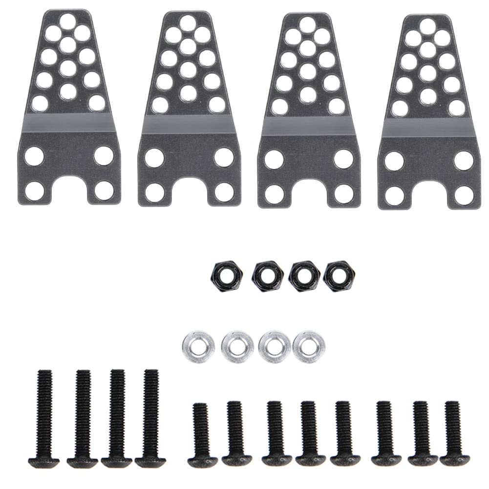 Aluminium Lower montage Hubkit Setgewinde Montage für axiale scx10 Fernbedienung Car Titanium Schwarz Optionaler 4pcs (Du färbte) von ANKROYU