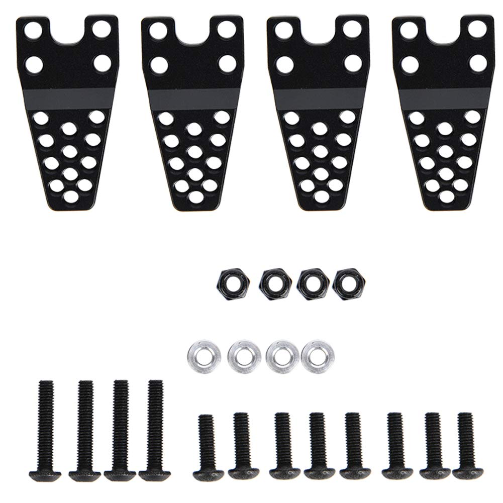 Aluminium Lower montage Hubkit Setgewinde Montage für axiale scx10 Fernbedienung Car Titanium Schwarz Optionaler 4pcs (Schwarz) von ANKROYU