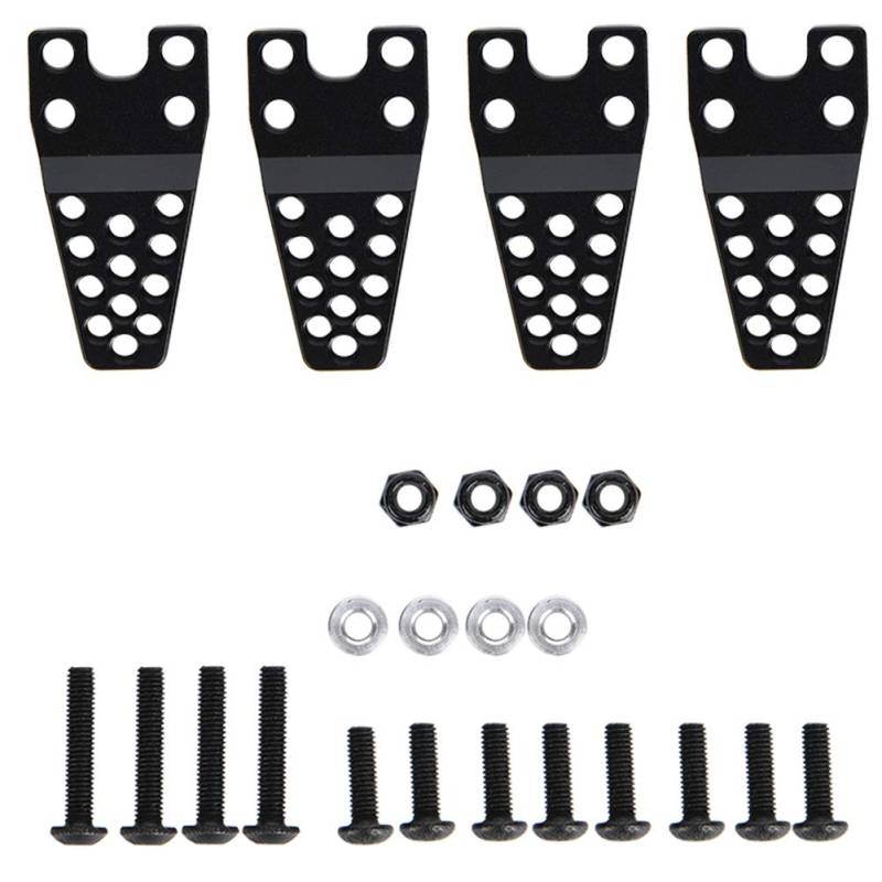 Aluminium Lower montage Hubkit Setgewinde Montage für axiale scx10 Fernbedienung Car Titanium Schwarz Optionaler 4pcs (Schwarz) von ANKROYU