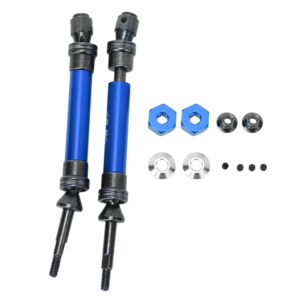 Aluminiumlegierung Stahl RC Antriebswelle Accessoire Hochleistung langlebige Upgrade -Teile für ECX 2WD 1/10 RC Hobby Car Blue Red Titanium 115 mm 4,5 Zoll (Blau ECX232000NB) von ANKROYU