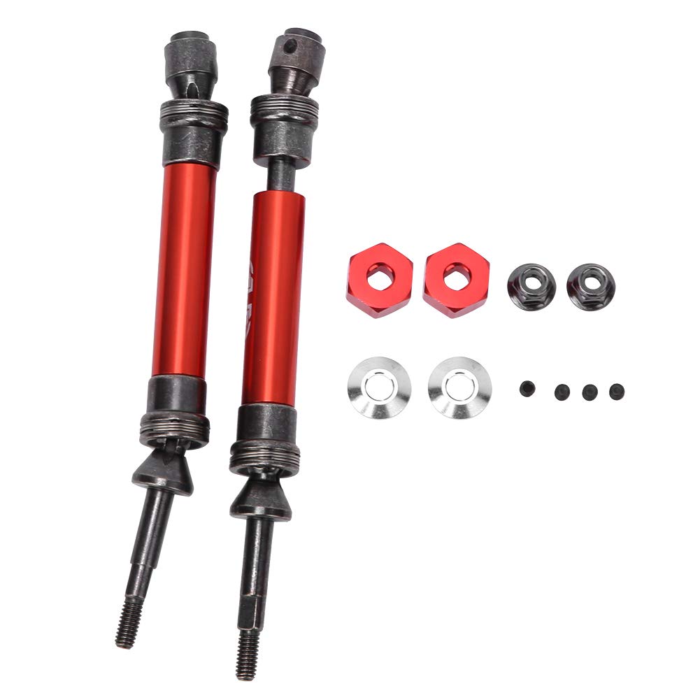 Aluminiumlegierung Stahl RC Antriebswelle Accessoire Hochleistung langlebige Upgrade -Teile für ECX 2WD 1/10 RC Hobby Car Blue Red Titanium 115 mm 4,5 Zoll (Rote ECX232000R) von ANKROYU