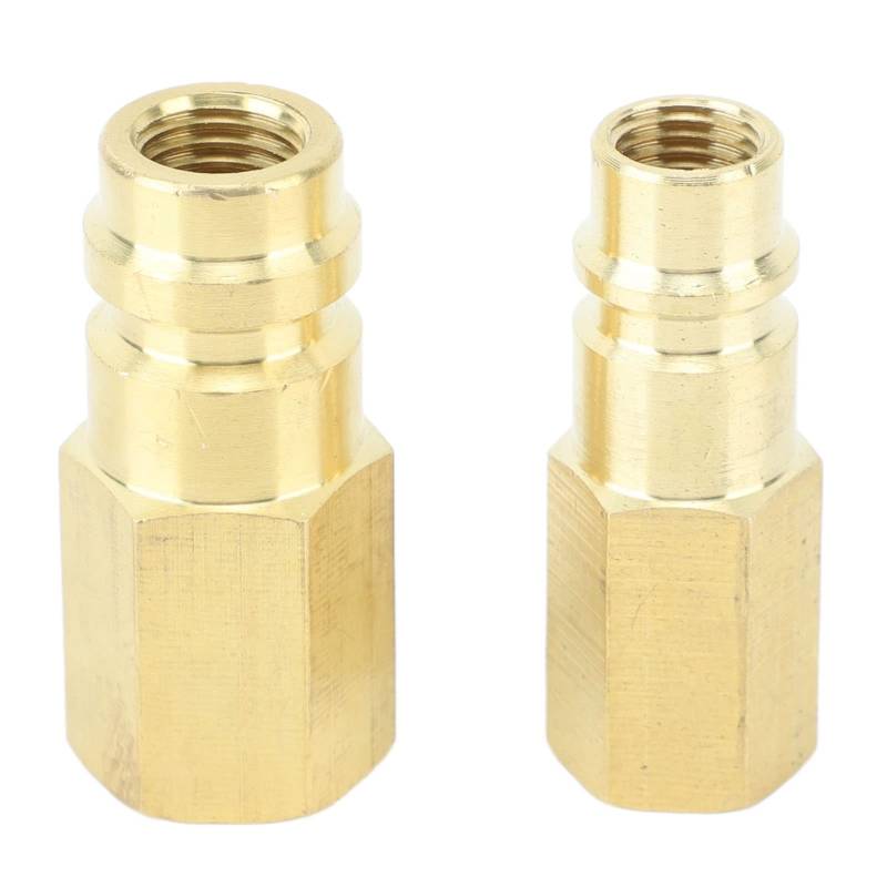 R134A Klimaanlage Stecker Messing Kältemittel -Systemadapter für schnelle Installation und Sicherung von Verbindungen hochwertiges Messingmaterial 2 Teile von ANKROYU