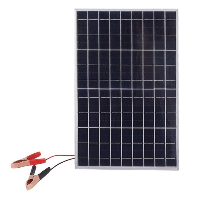 Solarpanel 15W 18 V Hocheffizienz Polykristalline Solar -Ladekit mit Clip für Auto RV Marine Leichtes Aluminiumlegierrahmen IP65 wasserdicht im Freien im Freien von ANKROYU