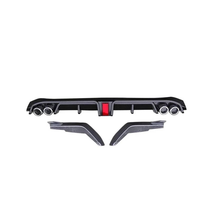 Lanliuhui Store Heckdiffusor Kompatibel mit Corolla 2019-2023 Limousine Glänzend Schwarz Auto Body Kit Lip Limousine Stoßstange Spoiler Kunststoff Splitter(Carbon Paint) von ANLIONE
