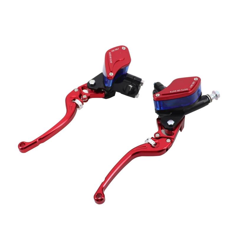 Motorrad Kupplung Motorrad Racing Universal 14mm Kolbenhebel Verstellbarer Griff Hydraulische Kupplung Bremspumpe Hauptzylinder Zubehör Kupplung Bremshebel(Left and Right) von ANNAKETZPW