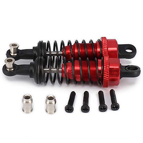 ANNJUC 2 StüCke öL Einstellbare 65Mm StoßDäMpfer DäMpfer für Rc Auto 1/18 A959 A969 A979 K929, Rot von ANNJUC