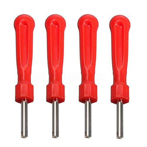 ANNJUC 4 Stueck Reifen Ventileinsatz Entferner Reifen Repair Tool Schraubendreher von ANNJUC