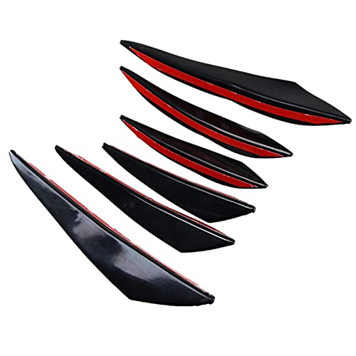 ANNJUC Universal PVC Auto FrontstoßStange Lip Protector Heckdiffusor Auto Spoiler Splitter Wing Protection Guard 6PCS von ANNJUC