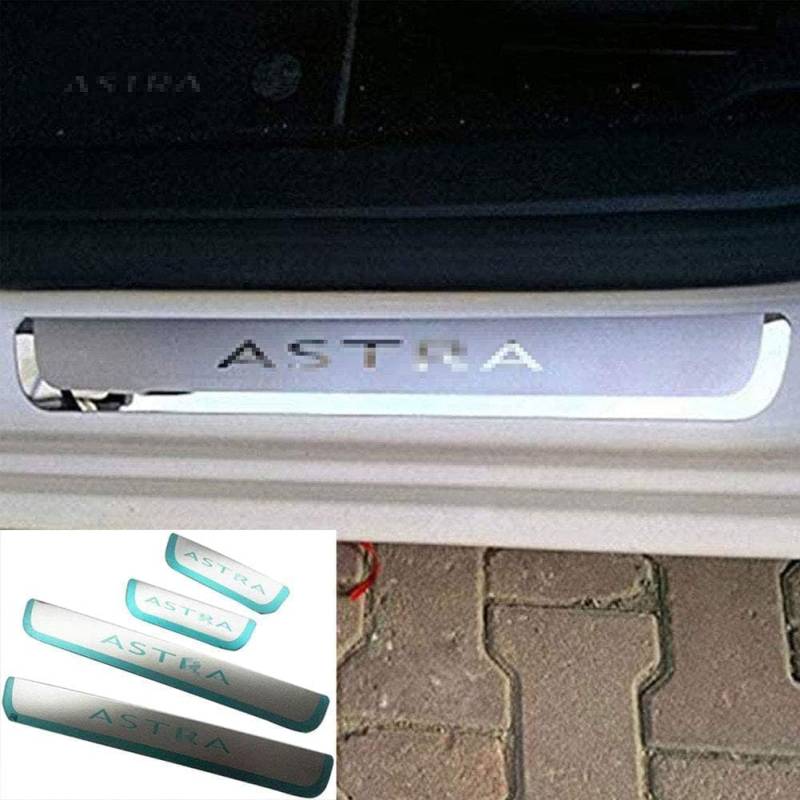 4 Stück Auto Einstiegsleisten Türschweller für Opel Vauxhall Astra H Astra J Astra K Gtc Opc,Edelstahl Anti Scratch Abrieb und rutschfeste Dekor Zubehör. von ANRAM