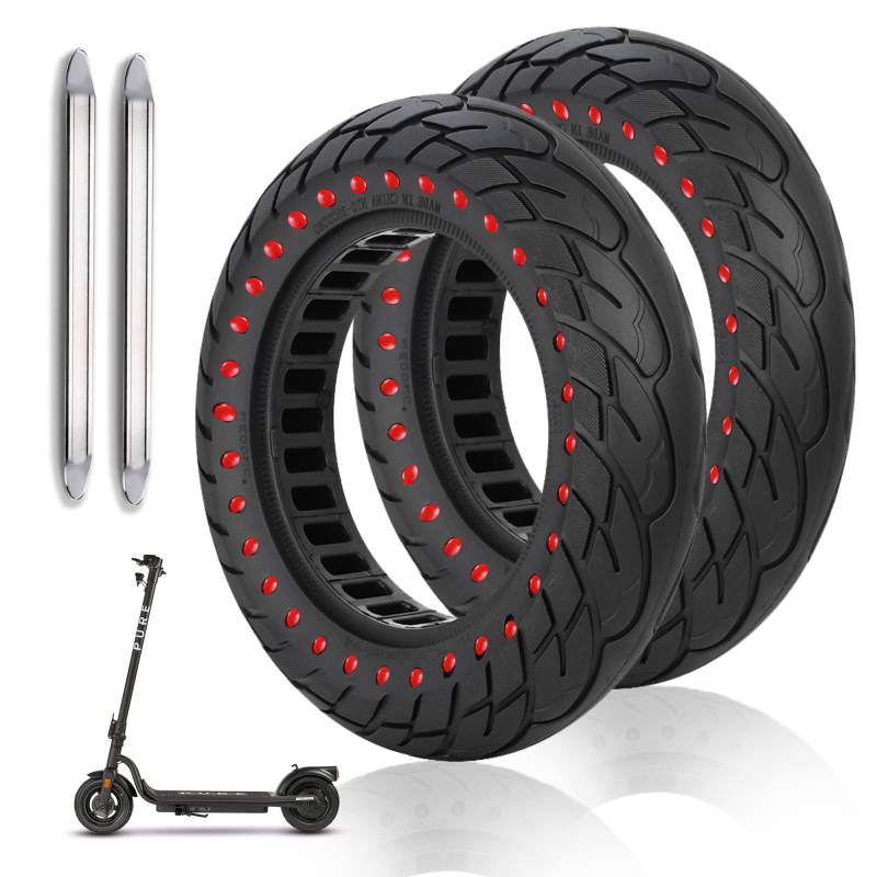 ANSENI 10x2.125 zoll e-scooter reifen für 10-Zoll-Elektroroller,Vollreifen 10 Zoll Ersatzreifen für Vivobike S2 Max,S3 Max von ANSENI