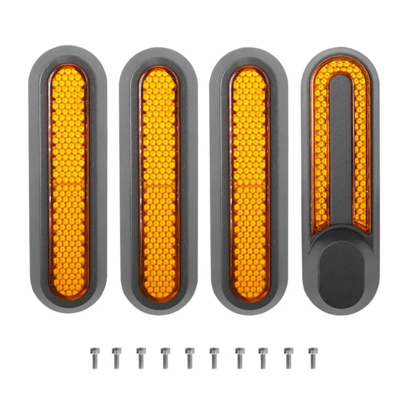 ANSENI Seitliche Radabdeckung mit Reflektoren, Abdeckungen für Elektroroller, Xiaomi 1S, Essential, Pro2 (gelber Reflektor) von ANSENI