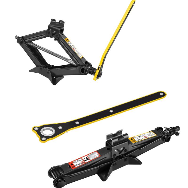 Wagenheber, Scherenwagenheber für Auto, 2 Ton (4,409 lbs) Kapazität Auto Jack Reifen Jack Tool Kit mit Einsparung von Aufwand Ratschengriff von ANSIMIDA