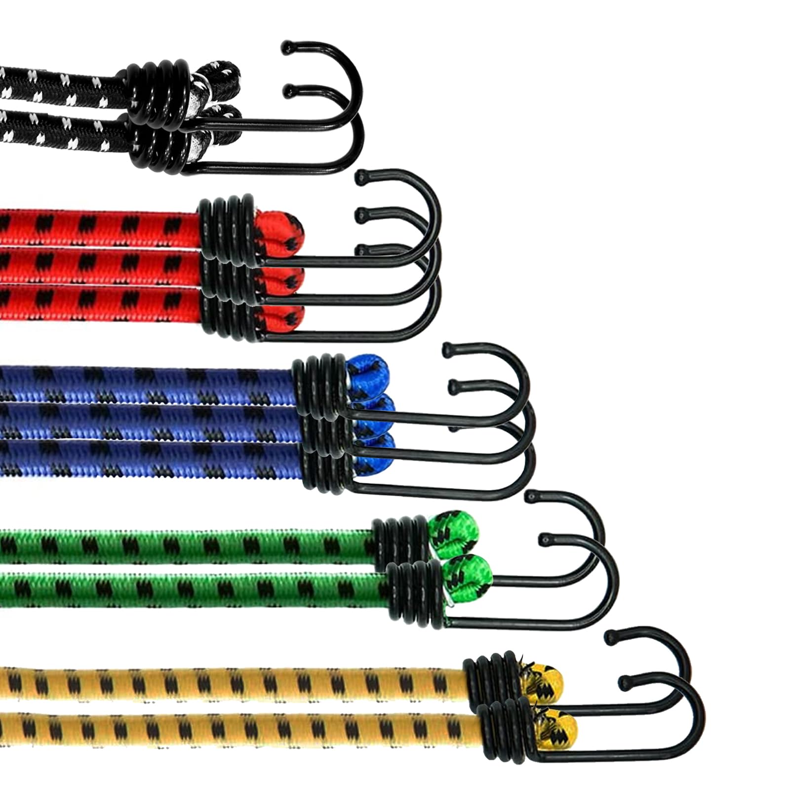 ANSIO Bungee-Seile mit Haken, Sortiert, 10 Stück, elastische Spanngurte – UV-beständig, ideal für die Sicherung von Gepäck, Regalen, Camps, Motorrädern, Planen, Gartenmöbeln, Handwagen, ANSIO Bungee-Seile mit Haken, Sortiert, 10 Stück, elastische Spanngurte – UV-beständig, ideal für die Sicherung von Gepäck, Regalen, Camps, Motorrädern, Planen, Gartenmöbeln, Handwagen, von ANSIO