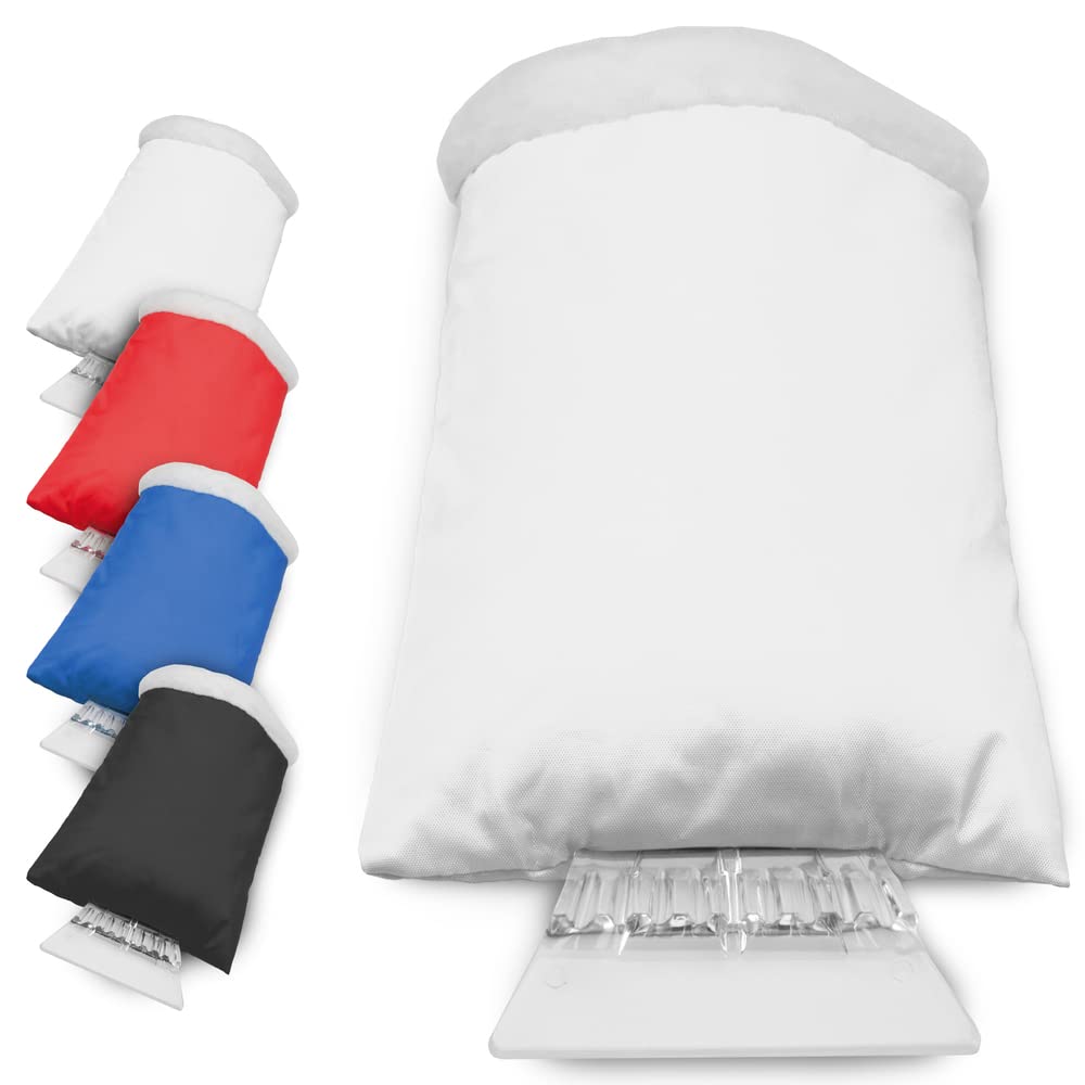 Antevia Eiskratzer mit Handschuh für die Windschutzscheibe | über 10 Modelle | Windschutzscheibenschaber mit Fäustling für Frost | Farbe: Weiß (Dasha Weiß) von ANTEVIA Matériaux