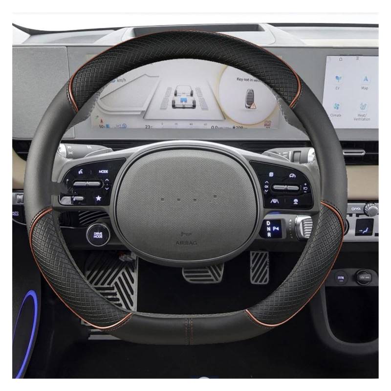 Lenkradabdeckung Für Hyundai Für Ioniq 5 2016 2017 2018 2019 2020 2021 2022 D Form Auto Lenkrad Abdeckung Auto Zubehör Innenraum ( Farbe : 3 ) von ANTWAX