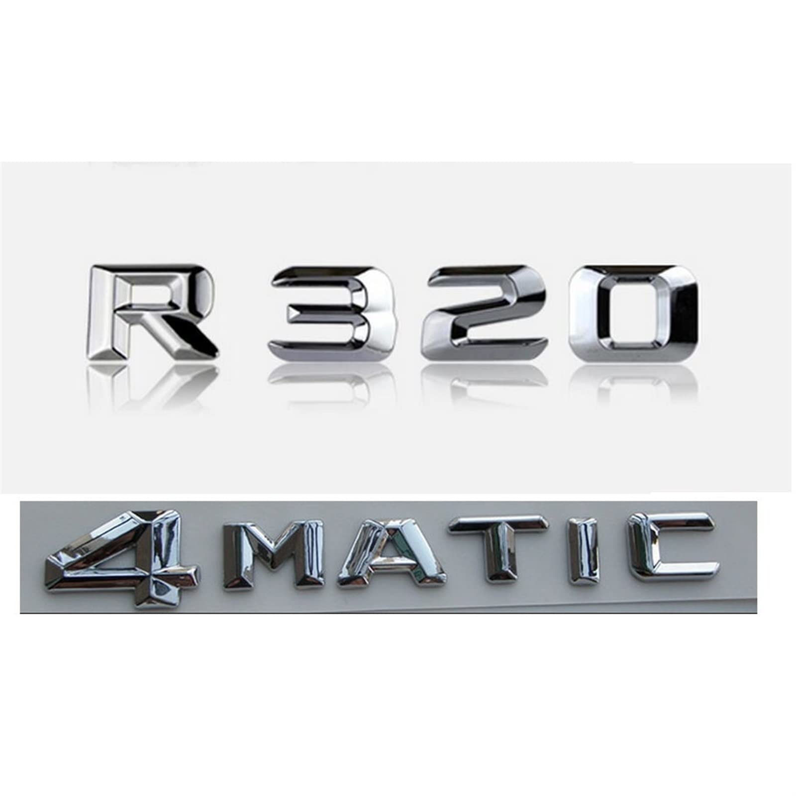 ANUTE Chrom R 320 4 Matic Auto Kofferraum hinten Buchstaben Worte Abzeichen Emblem Brief Aufkleber Aufkleber passend for Mercedes Benz R-Klasse R320 4MATIC ANUTE Chrom R 320 4 Matic Auto Kofferraum hinten Buchstaben Worte Abzeichen Emblem Brief Aufkleber Aufkleber passend for Mercedes Benz R-Klasse R320 4MATIC von ANUTE
