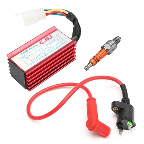 Für Racing Zündspule 5 Pin AC CDI Box A7TC für Zündkerze für 50cc 70cc 90cc 110cc 125cc 140cc 150cc 160cc Pit Geländemotor Zubehör Update (Color : A) von ANYHUG