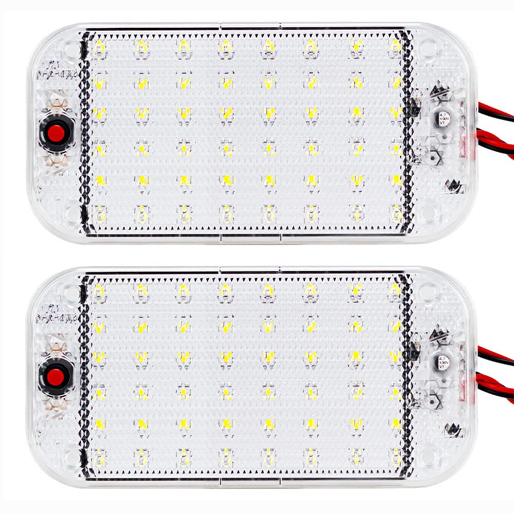 12V LED-Beleuchtungsset mit ON/OFF-Schalter - Tageslicht 6500K, 500 Lumen, für vielseitige Anwendung in Wohnmobilen, Lieferwagen, Anhängern und Booten - 2 Stück von ANYPOWK