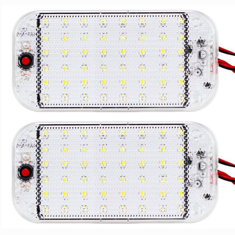12V LED-Beleuchtungsset mit ON/OFF-Schalter - Tageslicht 6500K, 500 Lumen, für vielseitige Anwendung in Wohnmobilen, Lieferwagen, Anhängern und Booten - 2 Stück von ANYPOWK