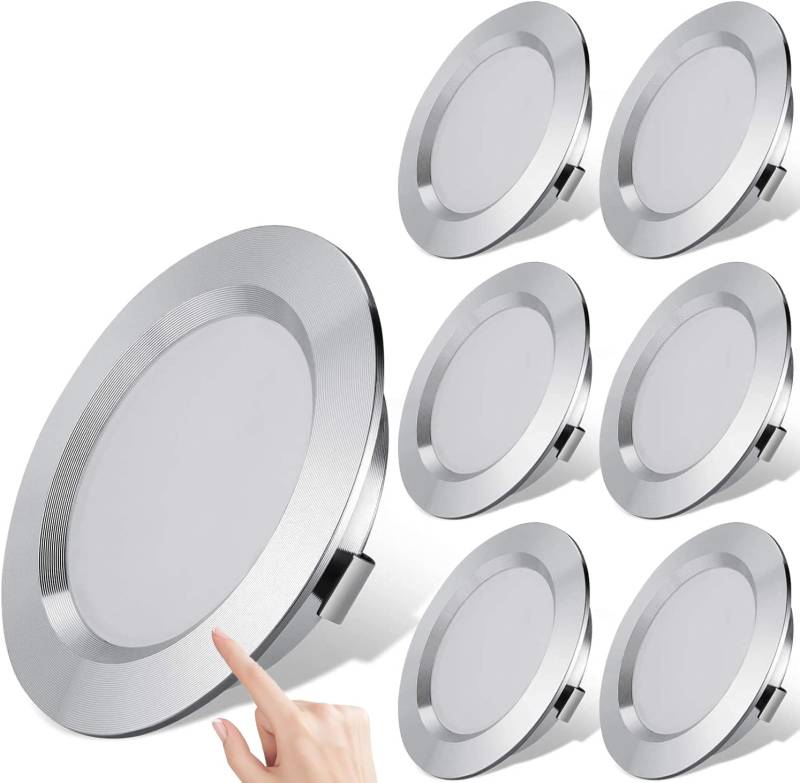ANYPOWK 12 V LED-Leuchte für Camping, Auto, Boot, Anhänger, dimmbar, 3 Farben, 6 Stück von ANYPOWK