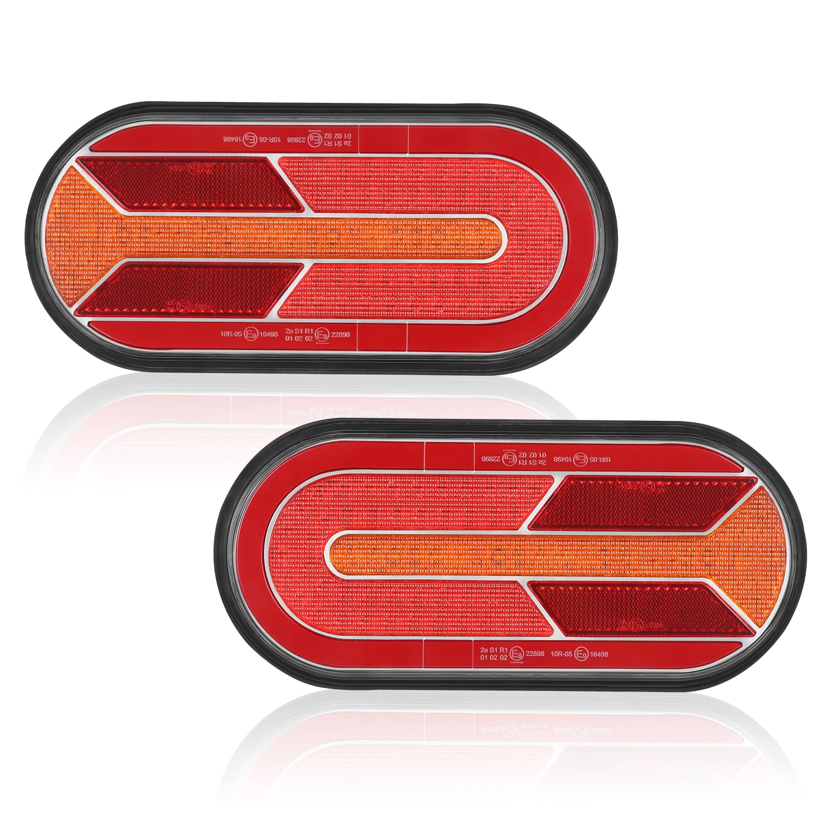 AOHEWEI 12/24 V LED-Anhänger-Rückleuchten, 2 Stück wasserdichter Bremspositionsleuchte, dynamischem Blinker-Reflektor für Wohnmobil, Wohnwagen, Traktor, Van, LKW, E-Prüfzeichen AOHEWEI 12/24 V LED-Anhänger-Rückleuchten, 2 Stück wasserdichter Bremspositionsleuchte, dynamischem Blinker-Reflektor für Wohnmobil, Wohnwagen, Traktor, Van, LKW, E-Prüfzeichen von AOHEWEI
