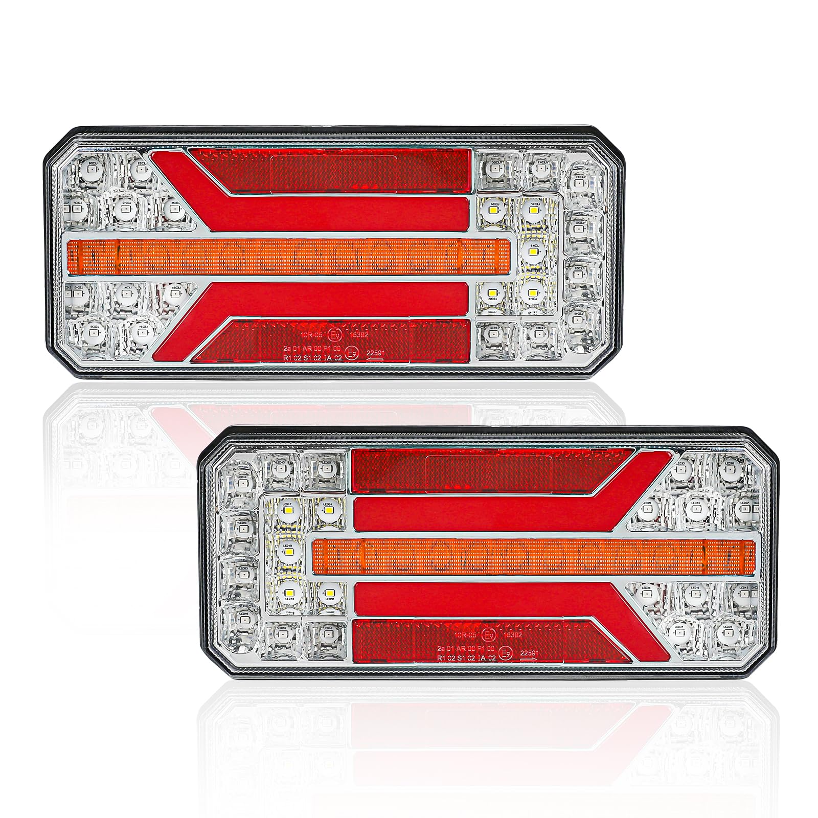 AOHEWEI 2 Stück Anhänger-Rücklichter, 12 V/24 V superhell wasserdicht Blinker Bremse Rückwärtsgang Nebelscheinwerfer Reflektorlampe für Anhänger, LKW, Wohnwagen, Van, Traktor AOHEWEI 2 Stück Anhänger-Rücklichter, 12 V/24 V superhell wasserdicht Blinker Bremse Rückwärtsgang Nebelscheinwerfer Reflektorlampe für Anhänger, LKW, Wohnwagen, Van, Traktor von AOHEWEI