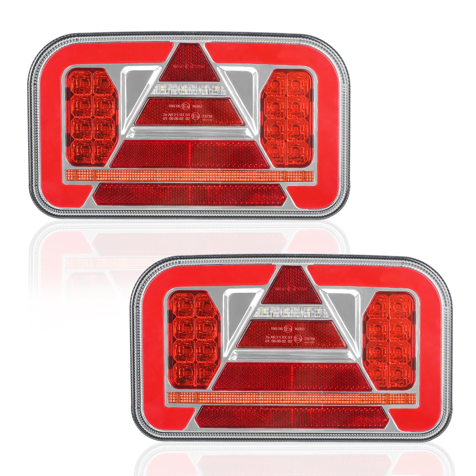 AOHEWEI 2 Stück Anhänger Rücklichter, 12V/24 V superhell wasserdicht Blinker Bremse Rückwärtsgang Nebelscheinwerfer Reflektorlampe für Anhänger, LKW, Wohnwagen, Van, Traktor AOHEWEI 2 Stück Anhänger Rücklichter, 12V/24 V superhell wasserdicht Blinker Bremse Rückwärtsgang Nebelscheinwerfer Reflektorlampe für Anhänger, LKW, Wohnwagen, Van, Traktor von AOHEWEI