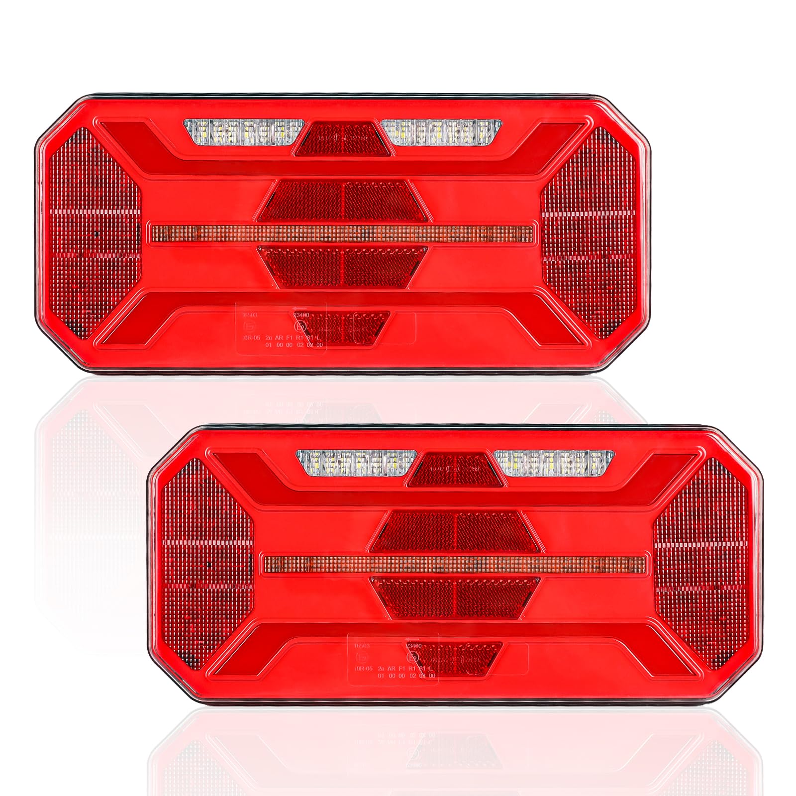 AOHEWEI 2 Stück Anhänger Rücklichter, 12V/24V superhell wasserdicht Blinker Bremse Rückwärtsgang Nebelscheinwerfer Reflektorlampe für Anhänger, LKW, Wohnwagen, Van, Traktor AOHEWEI 2 Stück Anhänger Rücklichter, 12V/24V superhell wasserdicht Blinker Bremse Rückwärtsgang Nebelscheinwerfer Reflektorlampe für Anhänger, LKW, Wohnwagen, Van, Traktor von AOHEWEI