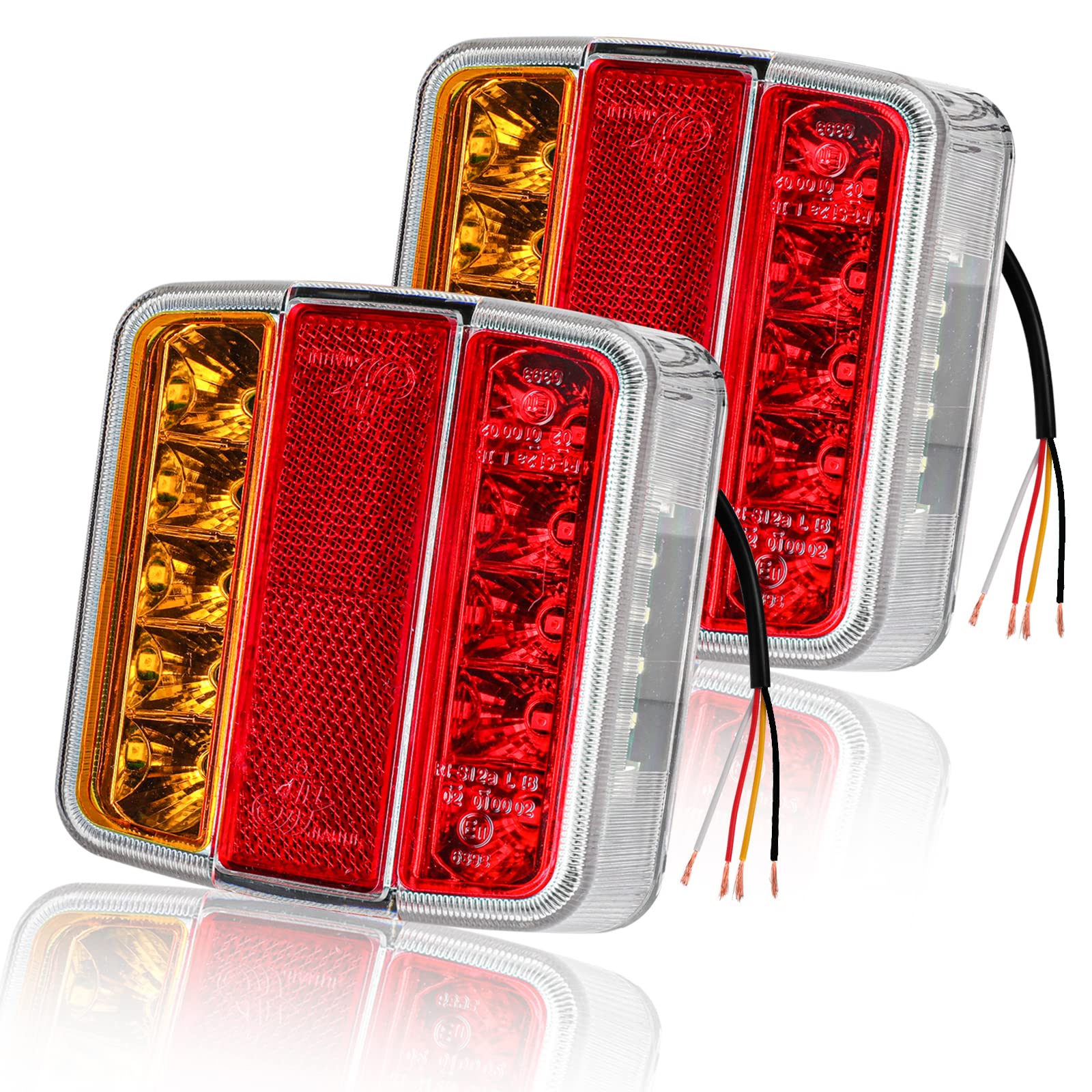 AOHEWEI LED Anhänger Rückleuchten 12V Beleuchtung Bremslichten Lkw Heckleuchte Blinklicht Hinten Wasserdicht für Lkw Wohnwagen Van oder Motorrad von AOHEWEI