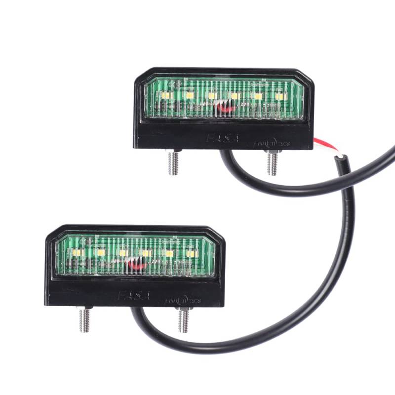 AOHEWEI 2 x LED Kennzeichenbeleuchtung Anhänger Nummernschildbeleuchtung Hinten 12~24V Wasserdicht Perfekt fürs Auto Anhänger LKW oder Boot von AOHEWEI