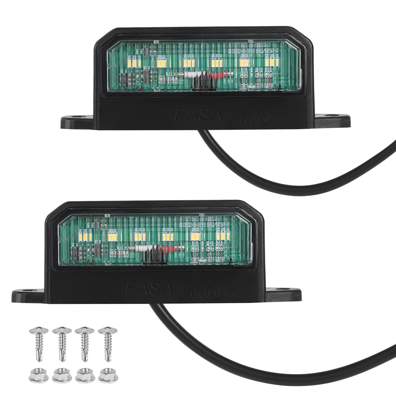 AOHEWEI 2 x LED-Kennzeichenleuchten Hinten Kennzeichenleuchten 12~24V Wasserdicht Perfekt Für LKW-LKW Oder Boot AOHEWEI 2 x LED-Kennzeichenleuchten Hinten Kennzeichenleuchten 12~24V Wasserdicht Perfekt Für LKW-LKW Oder Boot von AOHEWEI