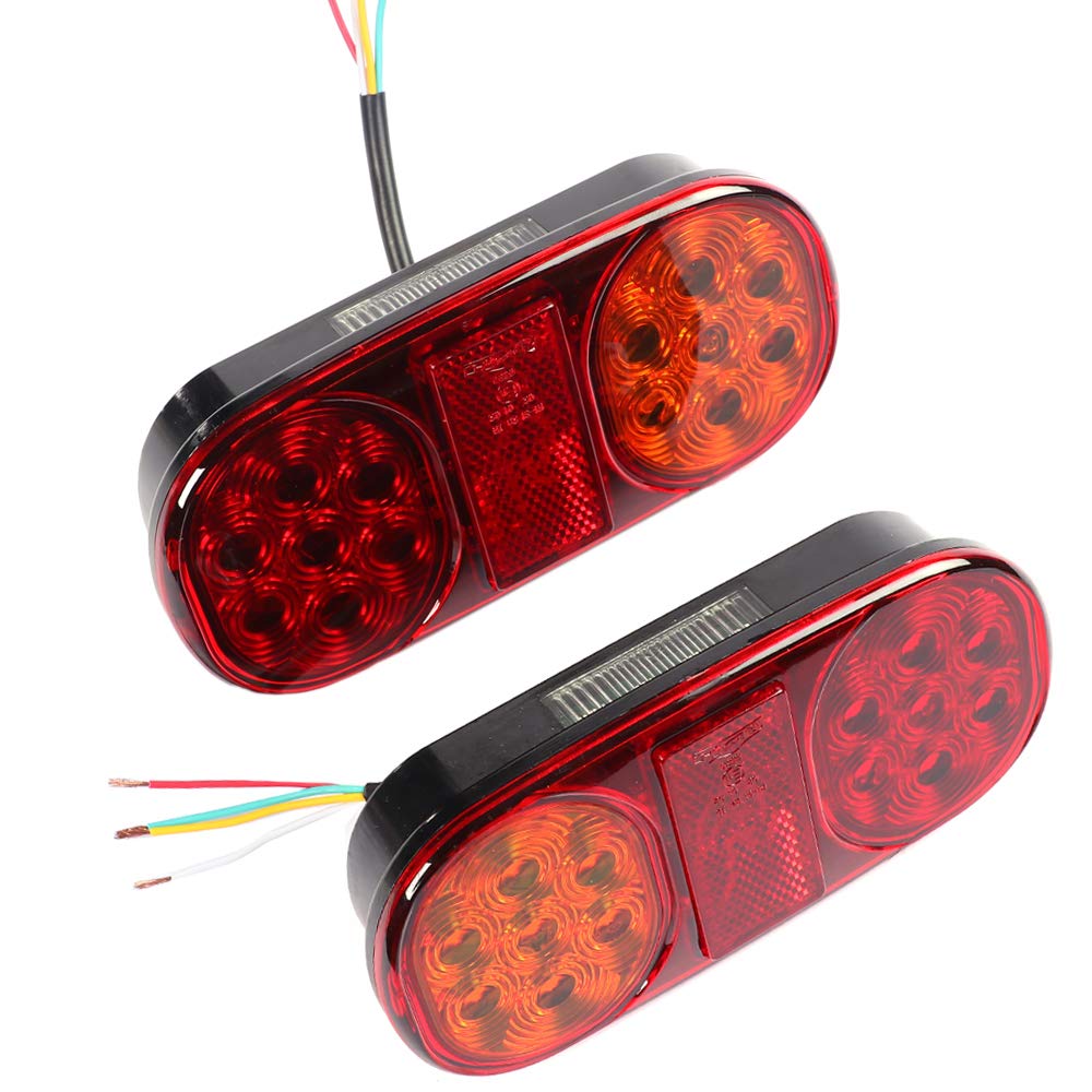 AOHEWEI 2stk LED Anhänger Rückleuchten Bremsleuchte Für Lkw 12v Blinklicht Wasserdicht Beleuchtung Hinten zum Auto Lkw Wohnwagen Oder Traktor von AOHEWEI