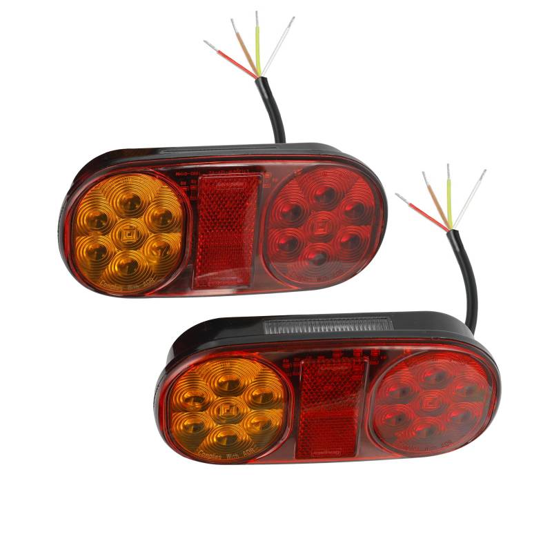 AOHEWEI 2stk LED Universal Anhänger Rücklichter Bremsleuchte Für Lkw 12v Blinklicht Wasserdicht Beleuchtung Hinten zum Auto Lkw Wohnwagen Oder Traktor von AOHEWEI
