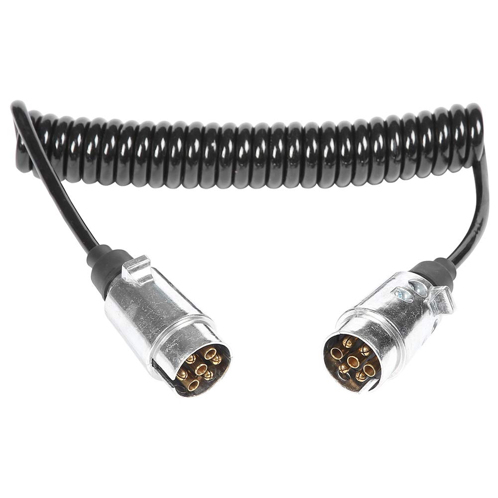 AOHEWEI 7 Polig Anhänger Verlängerungskabel Metall 1.8M Anhängerkabel 7 Polig mit Anhänger Stecker to Stecker Aluminiumlegierung 12V für Anhänger LKW Boot Wohnwagen Oder Anderes Nutzfahrzeug AOHEWEI 7 Polig Anhänger Verlängerungskabel Metall 1.8M Anhängerkabel 7 Polig mit Anhänger Stecker to Stecker Aluminiumlegierung 12V für Anhänger LKW Boot Wohnwagen Oder Anderes Nutzfahrzeug von AOHEWEI