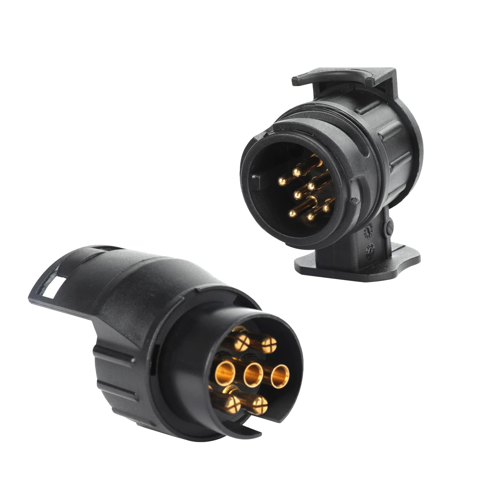AOHEWEI 7-poliger auf 13-poliger und 13-poliger auf 7-poliger Anhänger-Steckdosenadapter, wasserdichter 12-V-Anhängeradapter, elektrischer Steckdosen-Konverter-Anschluss, passend für Wohnwagen AOHEWEI 7-poliger auf 13-poliger und 13-poliger auf 7-poliger Anhänger-Steckdosenadapter, wasserdichter 12-V-Anhängeradapter, elektrischer Steckdosen-Konverter-Anschluss, passend für Wohnwagen von AOHEWEI