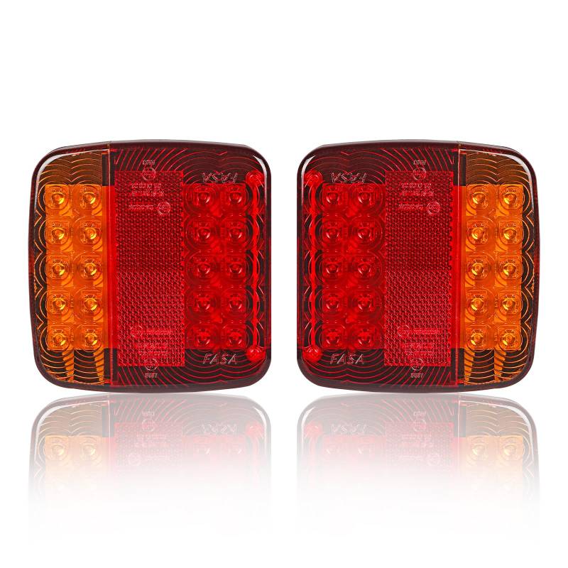 AOHEWEI LED Anhänger Rückleuchten Lkw Bremsleuchte 12V Blinklicht Anzeige Lampe Beleuchtung Hinten Wasserdicht für Anhänger Lkw Wohnwagen Van Oder Traktor von AOHEWEI