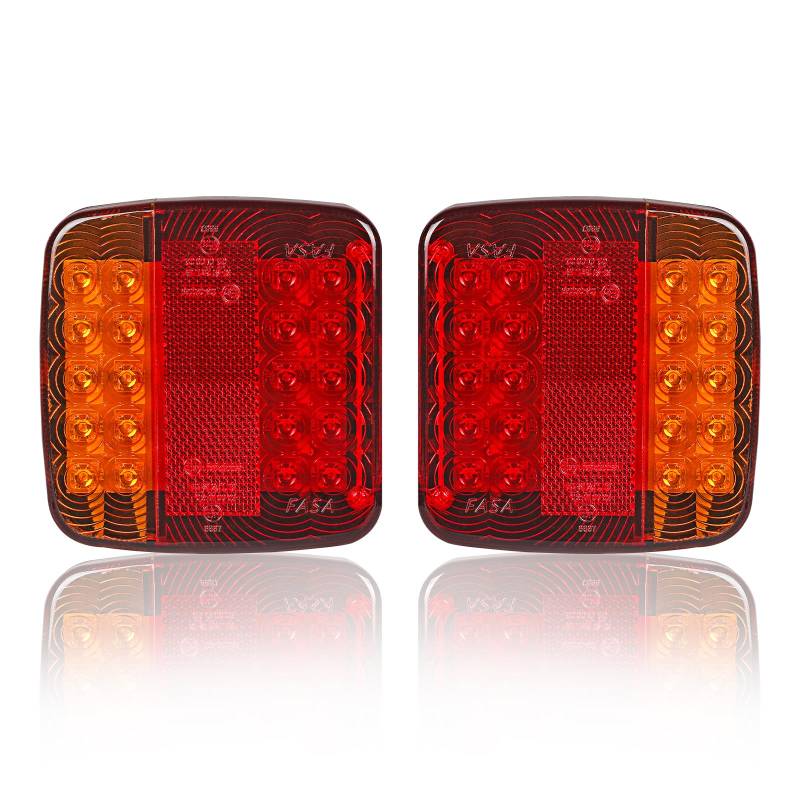 AOHEWEI LED Anhänger Rückleuchten Lkw Bremsleuchte 12V Blinklicht Anzeige Lampe Beleuchtung Hinten Wasserdicht für Anhänger Lkw Wohnwagen Van Oder Traktor von AOHEWEI