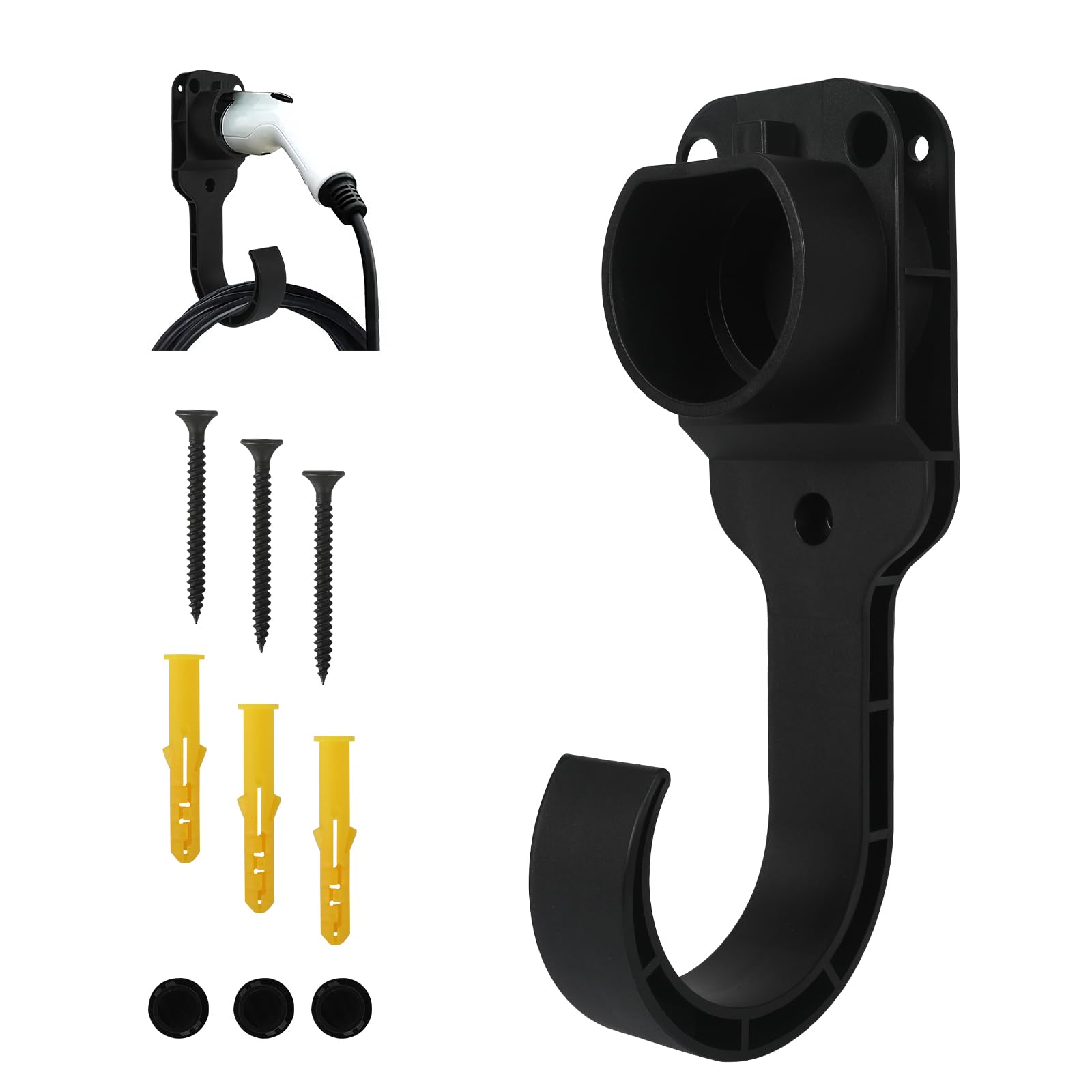AOHEWEI Type 2 Sterke EV-opladerhouder met oplaadkabelhaak Type 2 Muurbeugel, Wandgemonteerde Organizer voor elektrische Auto met IEC 51296-2-stekkers, Inclusief montageset AOHEWEI Type 2 Sterke EV-opladerhouder met oplaadkabelhaak Type 2 Muurbeugel, Wandgemonteerde Organizer voor elektrische Auto met IEC 51296-2-stekkers, Inclusief montageset von AOHEWEI