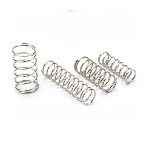 5/10 Stück zylindrische Spule mit komprimierter Rückseite, stoßdämpfende Druckrückführungs-Druckfeder, 65 Mn-Stahldraht, Durchmesser 1,0 mm(30mm (10PCS),10mm) von AOIMBNQC