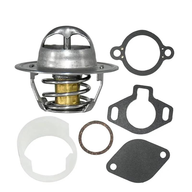 AOLUOER 807252Q5 Thermostat-Kit 160 ° mit Kunststoffhülse for M/e/r/C/r/u/i/s/e/r V6 V8 4.3L 5L 5.7L 7.4L 8.2L 807252T8 807252T5 18-3647 807252T2 von AOLUOER
