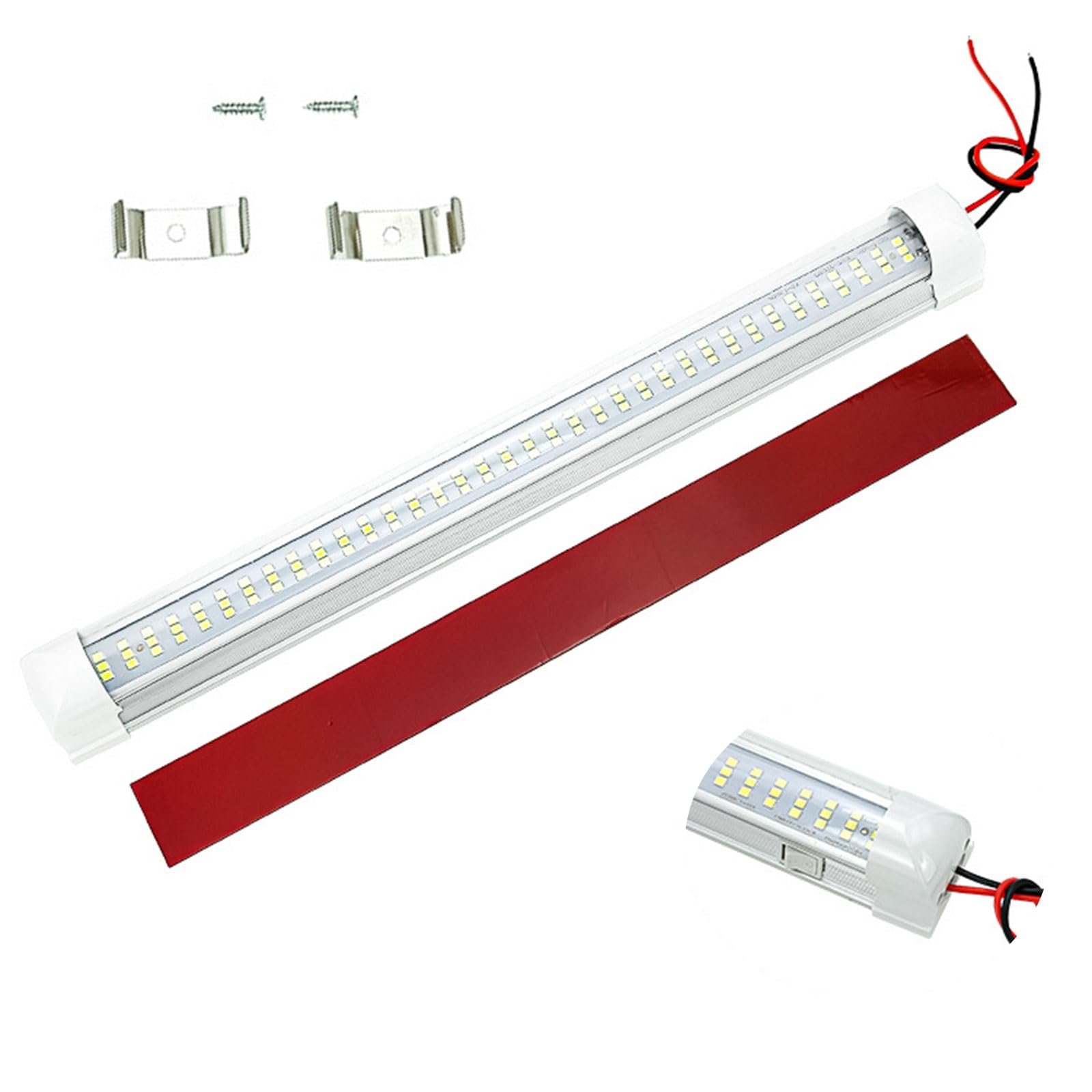 AOMiGT LED Innenbeluchtung, 12V-85V LED Innenleuchte Leiste Auto mit Seitenschalter, Led Lampe Wohnmobil für Auto Wohnmobil Van Bus Caravan Boat Küche Bad Bar LKW(1 Stück) von AOMiGT