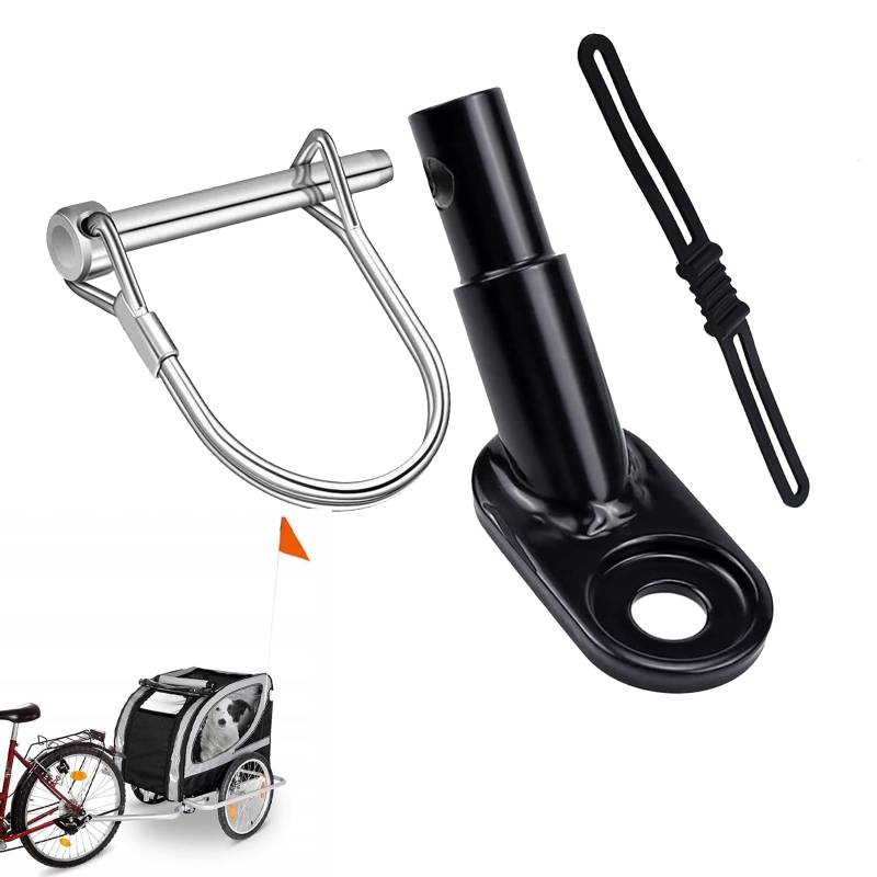 Fahrradanhänger Kupplung, 2 Stück Fahrrad Anhängerkupplung Universal Hundeanhänger Adapter für Fahrrad, Anhängerkupplung Fahrrad mit Sicherungsstift, Kinderanhänger Fahrradkupplungen von AOMiGT