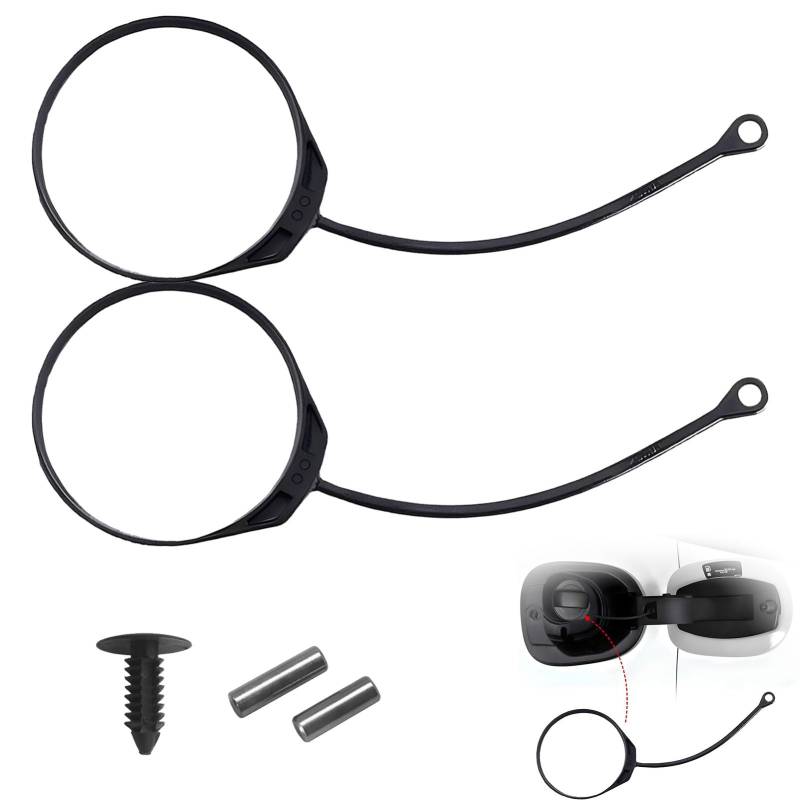 2er-Pack Auto Tankdeckel Halteband (4 Stifte Und 1 Schnalle Im Lieferumfang Enthalten),Auto Tankdeckel Linie, Fest Tankdeckel, Tankdeckel Anti-Verlust, Passend FüR Audi A4l, Q5, Q3a6a3q7 von AONAYO