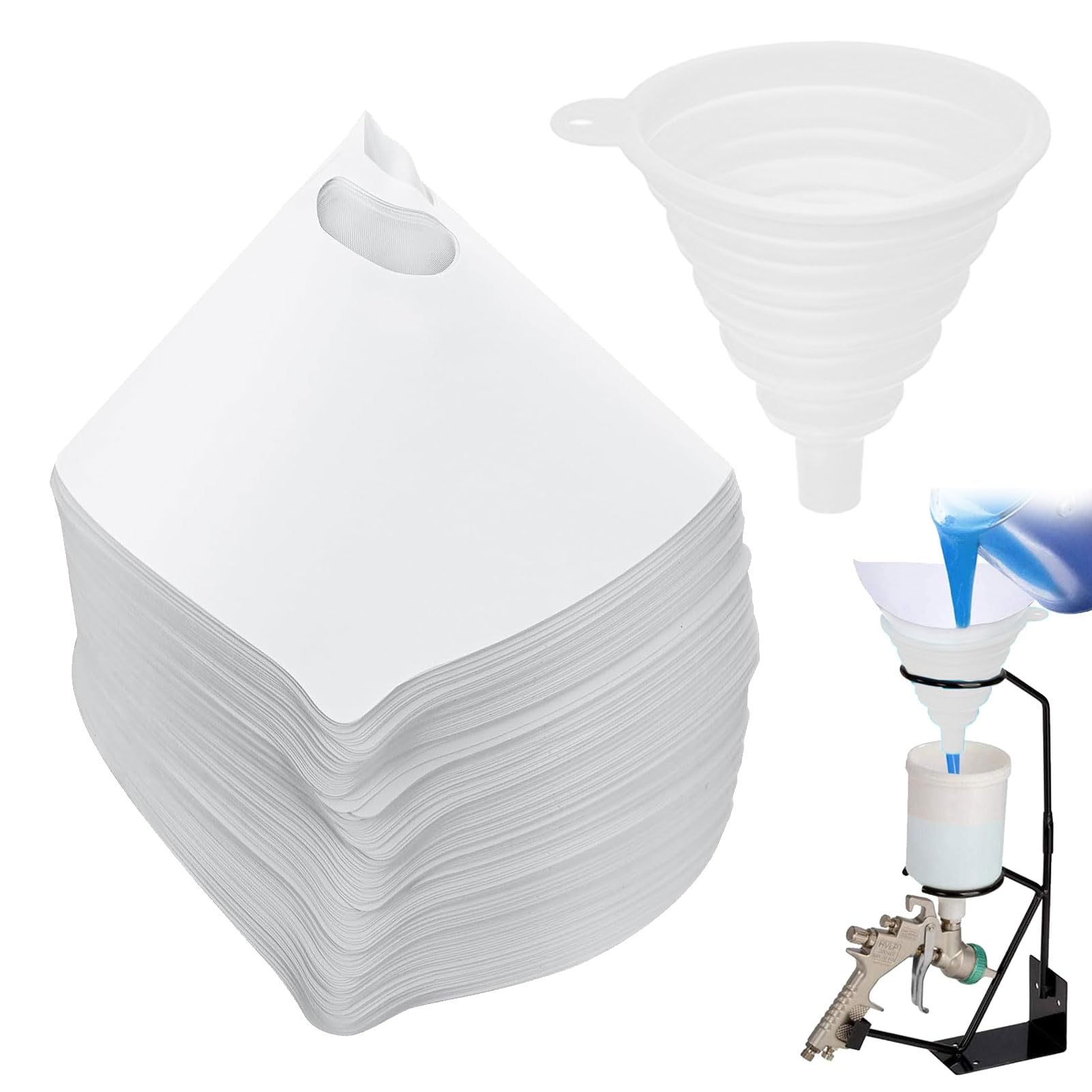 AONAYO 100 Stück Lacksieb,Resin Filter,Lackfilter,Farbsieb, 190 Micron Resin Filter,Einweg Farbe Papier Siebe,Für Autolack Lacksieb Wassertransferdruck with Cone Silicone Funnel Filter AONAYO 100 Stück Lacksieb,Resin Filter,Lackfilter,Farbsieb, 190 Micron Resin Filter,Einweg Farbe Papier Siebe,Für Autolack Lacksieb Wassertransferdruck with Cone Silicone Funnel Filter von AONAYO