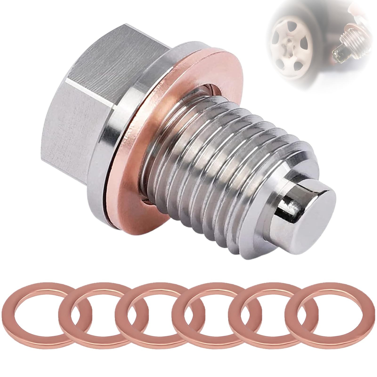 AONAYO Mit Dichtring öLablassschraube,öLablassschraube Magnet,öLablassschraube M14x1,5,öLwannenöLmutter,Passend FüR Eine Vielzahl Von öLablassschraube Vw,Usw öLablassschraube Dichtung AONAYO Mit Dichtring öLablassschraube,öLablassschraube Magnet,öLablassschraube M14x1,5,öLwannenöLmutter,Passend FüR Eine Vielzahl Von öLablassschraube Vw,Usw öLablassschraube Dichtung von AONAYO