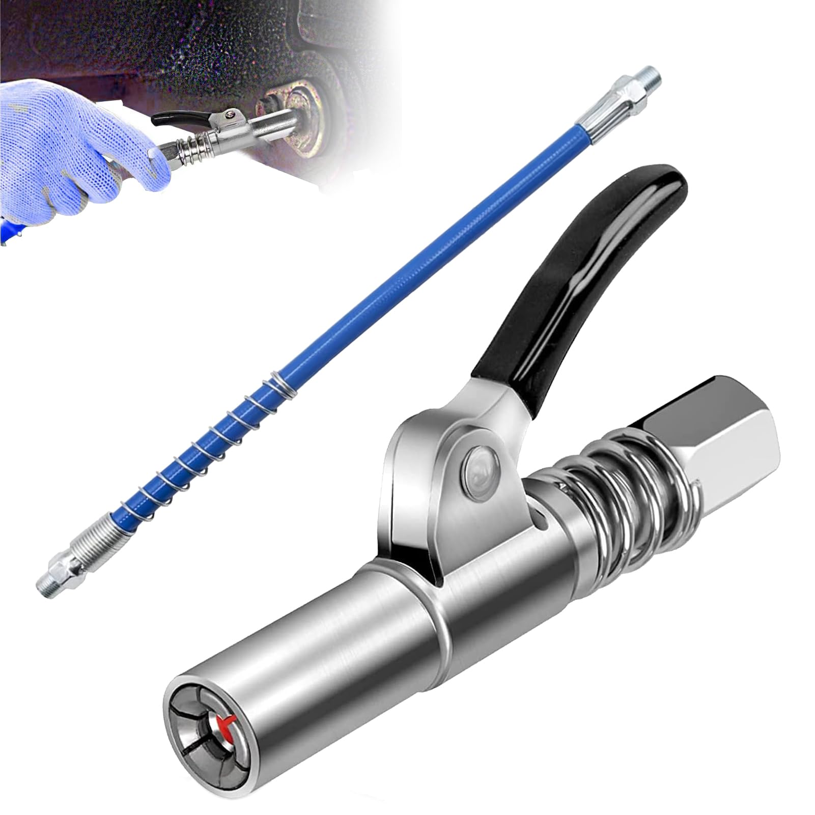 Fettpresse Mundstück,Fettpresse Für Schmiernippel,Fettpresse,G Coupler Für Fettpresse Mit 30cm Schlauch,Schmiernippel Für Kegel-Schmiernippel Fettpresse Für Alle Arten Von Fettpressen Fettpresse Mundstück,Fettpresse Für Schmiernippel,Fettpresse,G Coupler Für Fettpresse Mit 30cm Schlauch,Schmiernippel Für Kegel-Schmiernippel Fettpresse Für Alle Arten Von Fettpressen von AONAYO