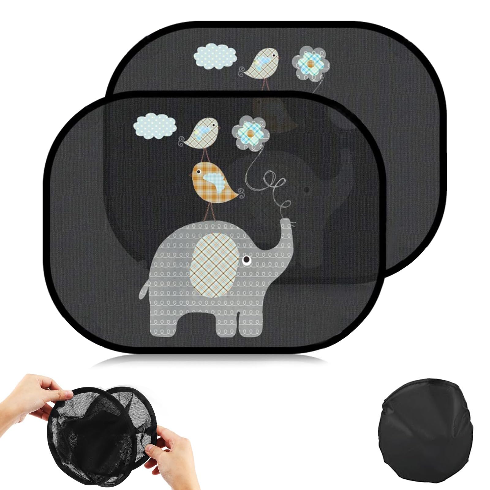 2 Stück Auto Sonnenschutz Baby mit UV Schutz, Sonnenblende, Autofenster Sonnenschutz für Kinder 2 Stück Auto Sonnenschutz Baby mit UV Schutz, Sonnenblende, Autofenster Sonnenschutz für Kinder von AOOGON