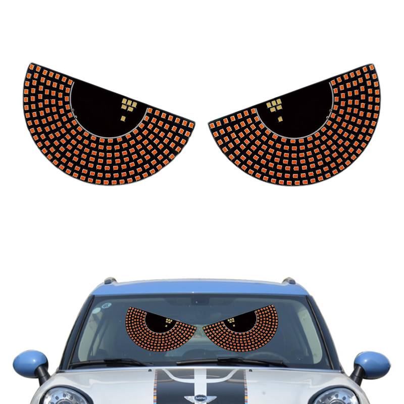 1 Paar LED Augen für LKW,Ledaugen,Glänzend LED Augen für Auto,Einzigartige Devil Eyeslkw,Geeignet für Autos und LKWs,12.2 * 6.8 cm von AOUZOVLI