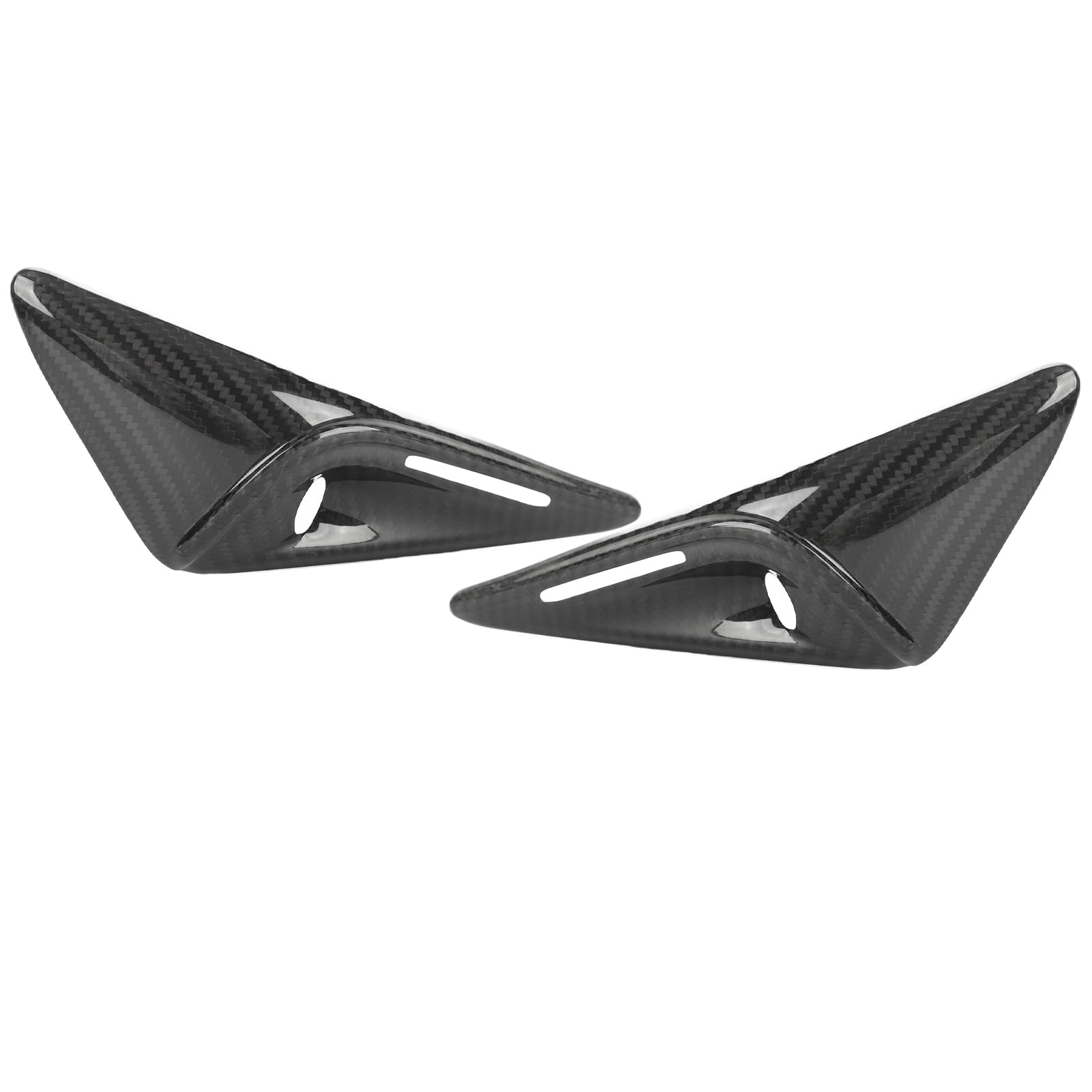 2pcs Side Mutguard Kamera Entlüftungsabdeckungsverkleidung Kohlefaser -Mutguard -Kamera Entlüftungsverkleidung 2023 und Up (Glänzend) von AOWINHIT