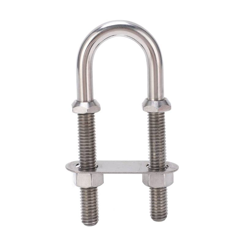 AOWINHIT Edelstahl -U -Form -Bogenauge, Marine -Yacht -Hardware, Runde Biegung Boot Heck U mit Nuss, Kreuzer -Zubehörausrüstung für die Marine Anwendung von AOWINHIT